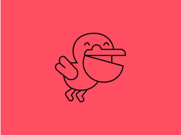Adorable Pelican Line Background for Creative Projects