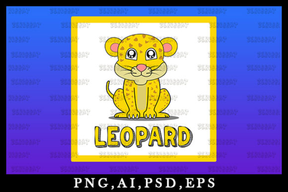 Adorable Versatility: Using Cute Kawaii Leopard Animal Clipart 04