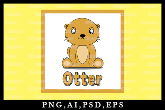 Bring Playful Charm to Projects with Cute Kawaii Otter Illustration 01