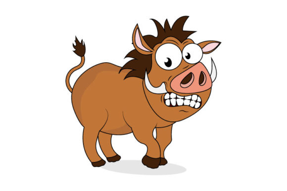 Charm and Character: Working with the Cute Wild Boar Animal Cartoon