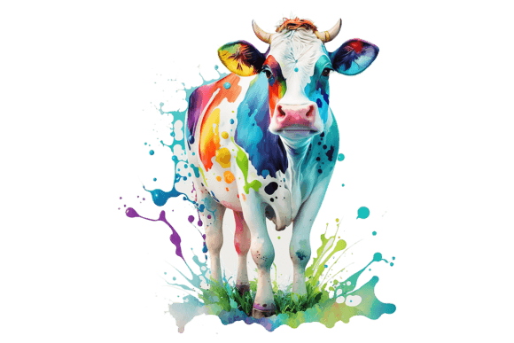 Charming Cow Farm Animal Illustrations for Modern Designers