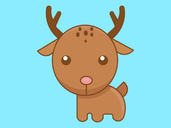 Charming Kawaii Animal Deer Icon for Creative Projects