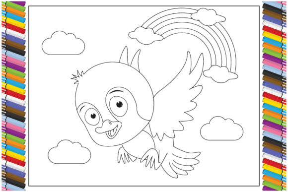 Coloring Bird Animal Cartoon for Kids: A Playful Creative Asset