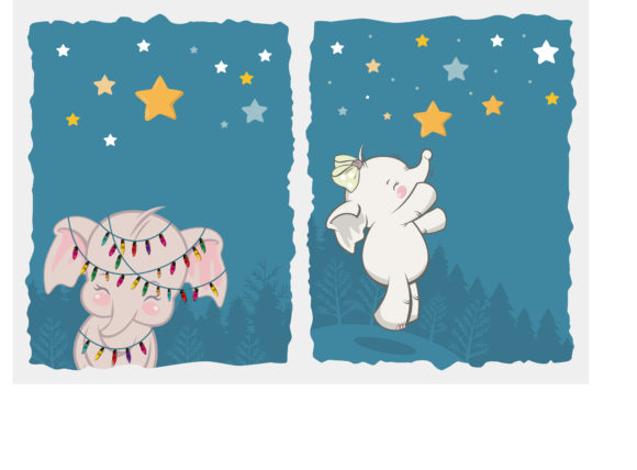 Cute Animal Playing at Christmas Eve: A Festive Font