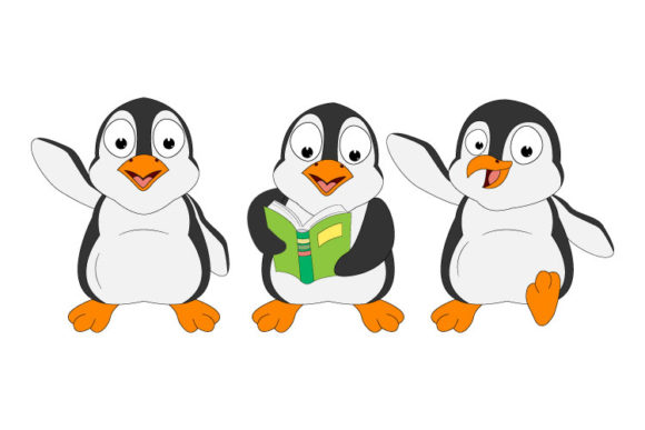 Cute Penguin Animal Cartoon: A Playful Asset for Modern Design