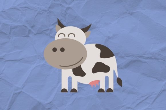 Discover the Charm of Cow Animal Illustration Sublimation SVG
