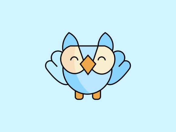 Kawaii Animal Owl Icon: A Charming Design Asset for Every Project