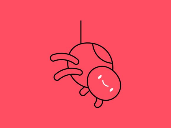 Kawaii Animal Spider Line Background: A Playful Asset for Creative Projects