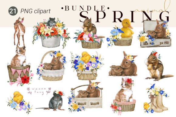 Spring Easter Cute Animal Watercolor Clipart: A Creative Toolkit